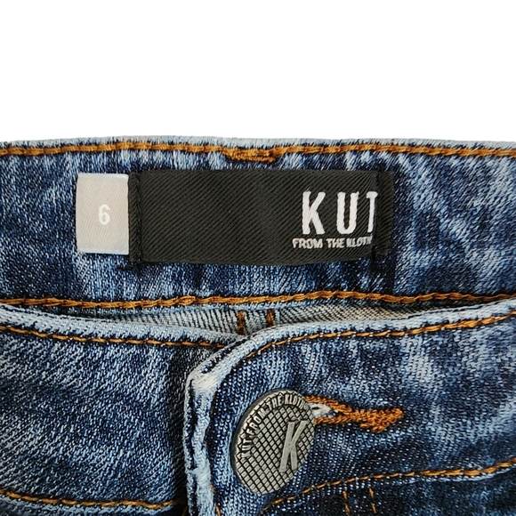 Kut From The Kloth Distressed Catherine Boyfriend Cuffed Crop Jean - Picture 7 of 9